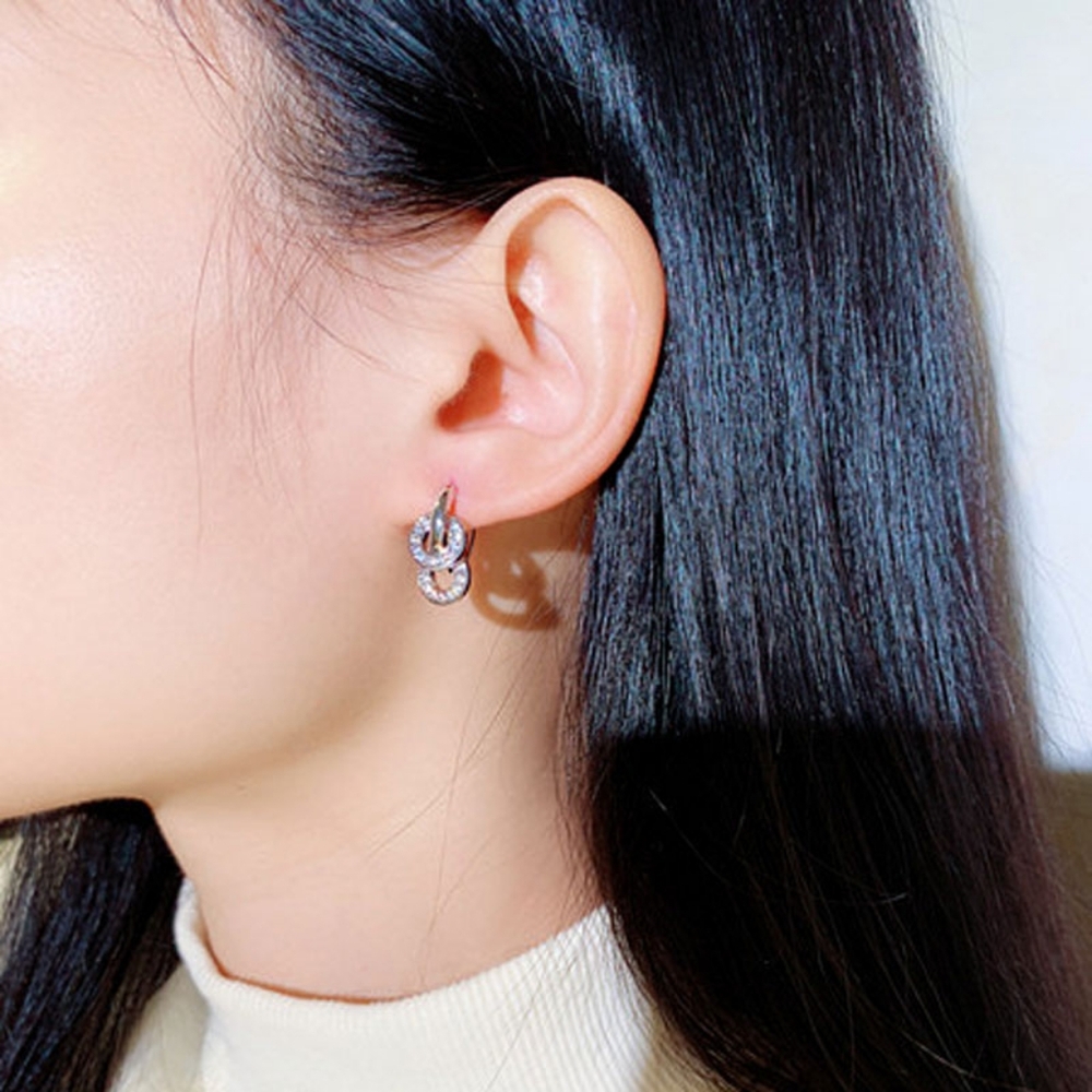 14k gold diamond earrings - Picture 2 of 10